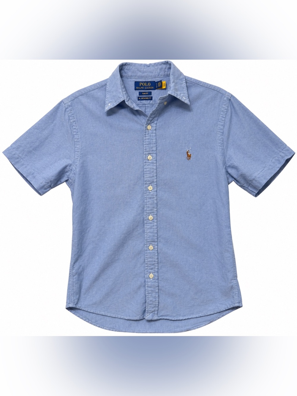 Ralph Lauren Light Blue Short Sleeve Oxford Button-Down Shirt